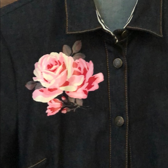 Denim floral dress - Picture 2 of 3